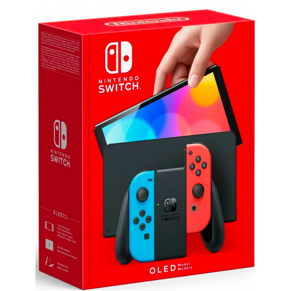 Nintendo Switch OLED Nenon Red/Neon Blue (Б/У)
