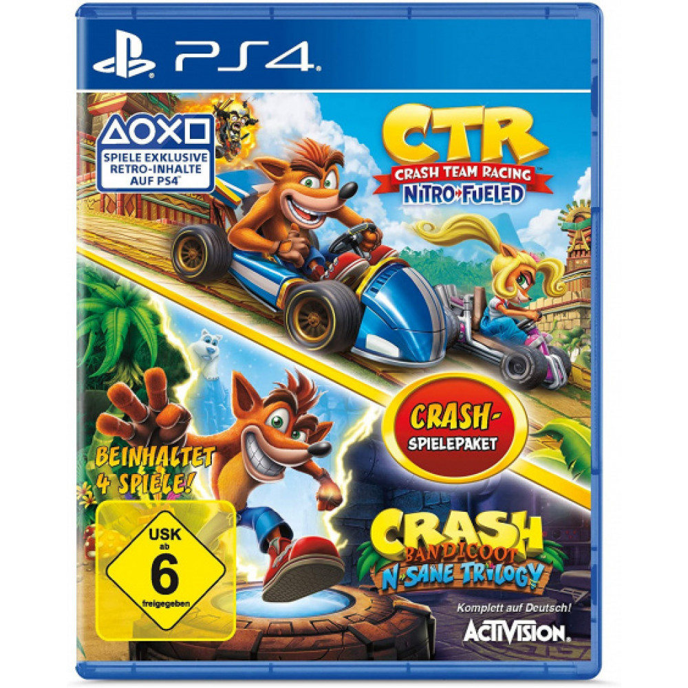 Crash Bandicoot N. Sane Trilogy & Crash Team Racing Nitro-Fueled [PS4, английская версия]