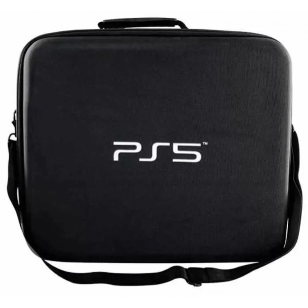 Сумка для консоли и геймпадов жесткая PS5 черная