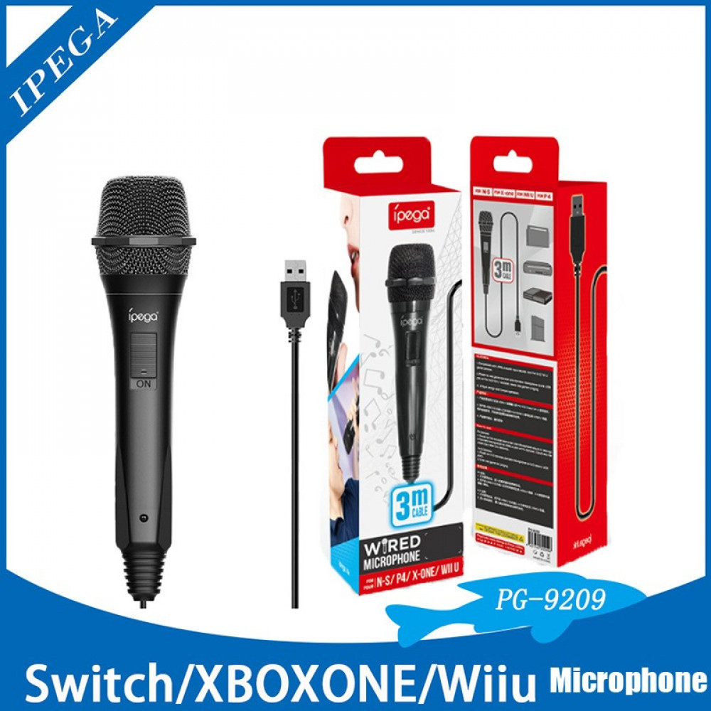 Микрофон PS4/SWITCH/XBOX/WIIU ПРОВОДНОЙ 3 М PG-9209 IPEGA
